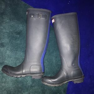 Tall Hunter Boots with stripe down the back
